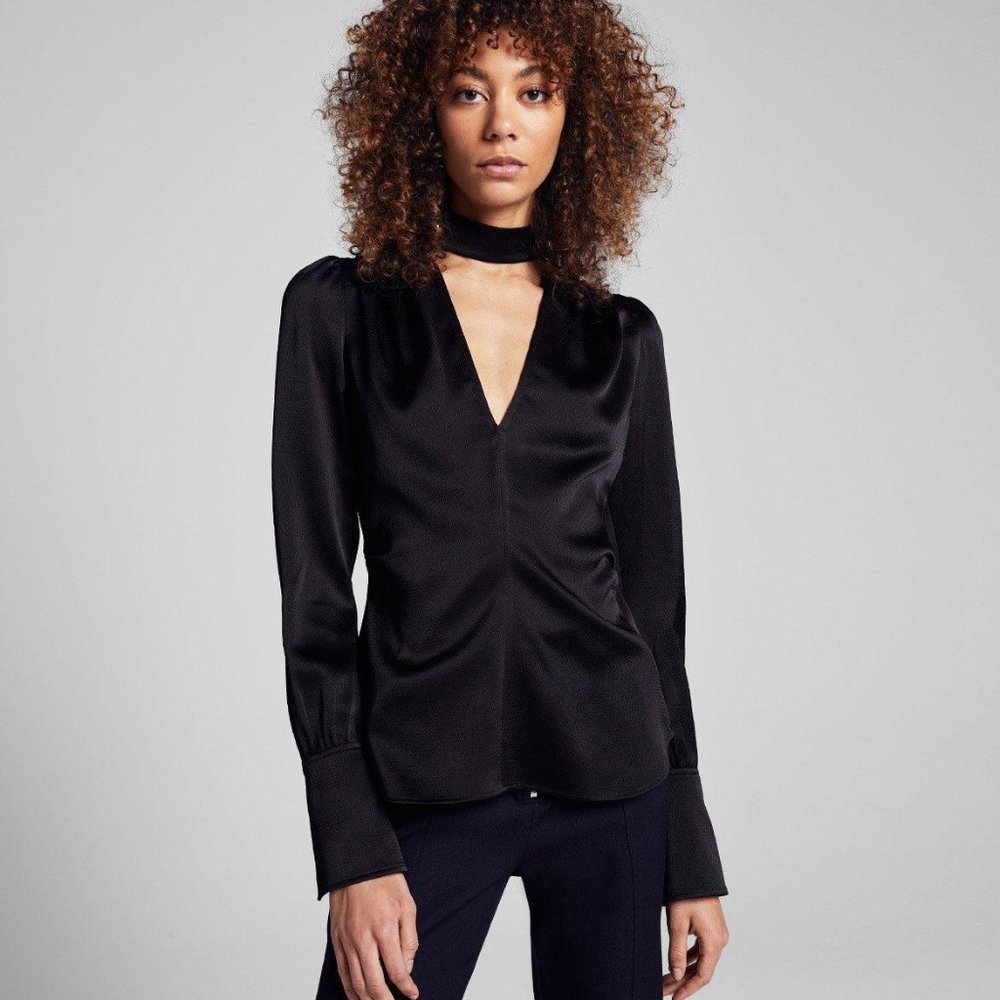 NWT A.L.C. Hirsch Satin Cutout Top